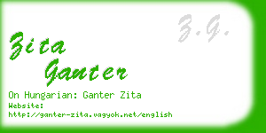 zita ganter business card